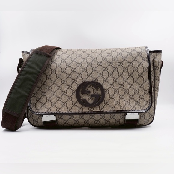 Gucci Other - Gucci Soho front Buckle  Beige and Brown Men's Messenger Bag